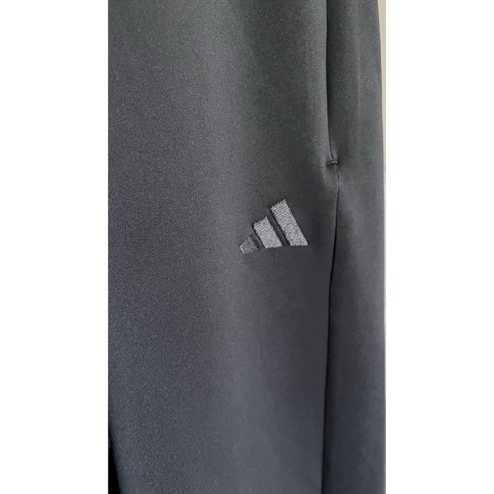 Adidas Womens Wide Leg Pants Athletic Black Track Lounge Size Medium NWT